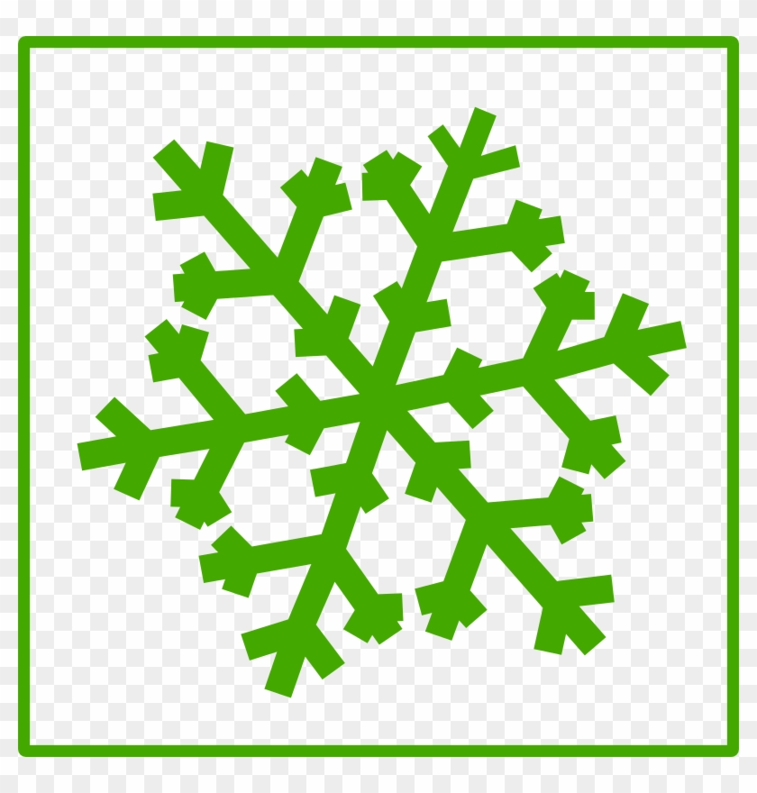 Green Snowflake Clip Art Download - Flocos De Neve Verde #1337779