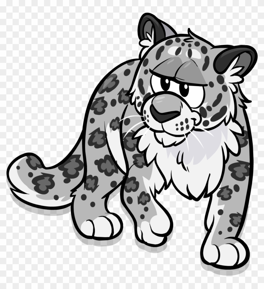 Snow Leopard - Snow Leopard Cartoon Png #1337789