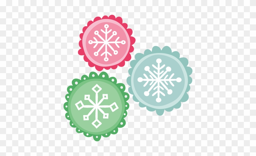 Snowflake Set Svg Scrapbook Cut File Cute Clipart Files - Circle #1337793