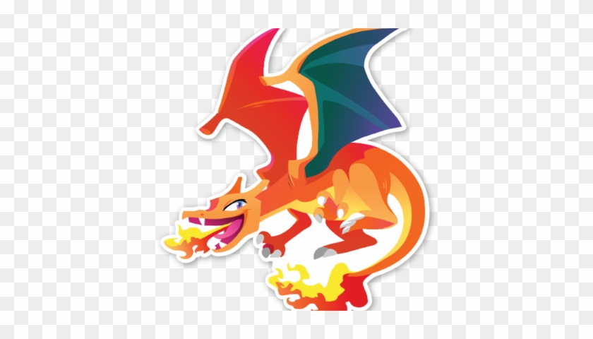 Charz Sticker 5" Vinyl - Charizard Sticker #1337882