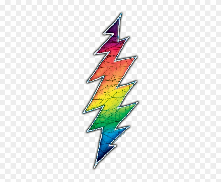 Mini Sticker- Rainbow Bolt - Grateful Dead Lightning Bolt Art Decal #1337897