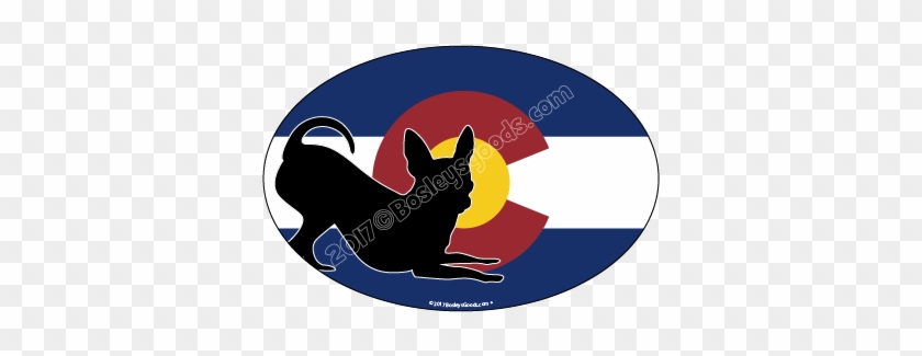 I Love My Colorado Chihuahua Dog Sticker Oval - I Love My Colorado Chihuahua Dog Sticker Oval #1337903