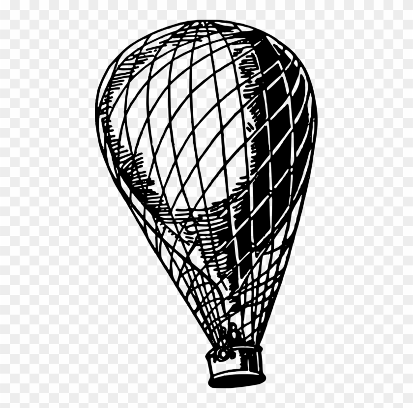 Transportation Hot Air Balloon Drawing Airship - Vintage Hot Air Balloon Drawing Png #1337965