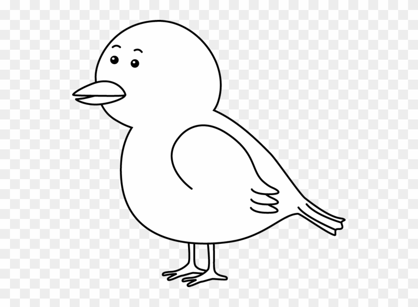 Black And White Bird - Bird Black And White Cartoon #1338020