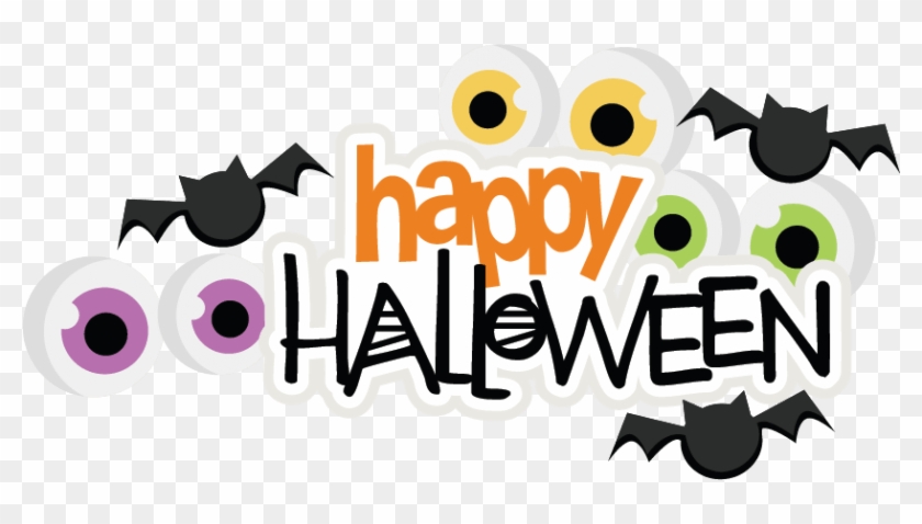 Happy Halloween Clip Black And White For Kids Techflourish - Spooky Happy Halloween Clipart #1338043