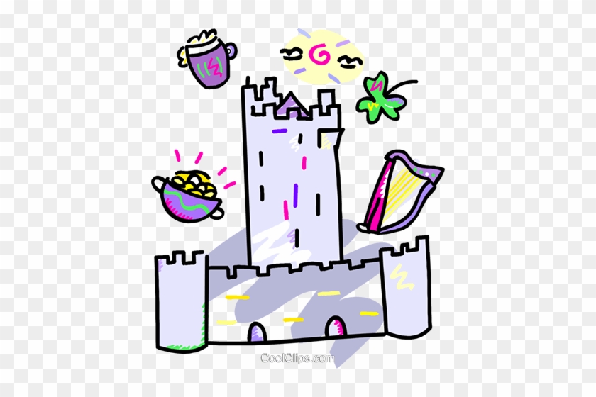 European Castle Royalty Free Vector Clip Art Illustration - European Castle Royalty Free Vector Clip Art Illustration #1338069