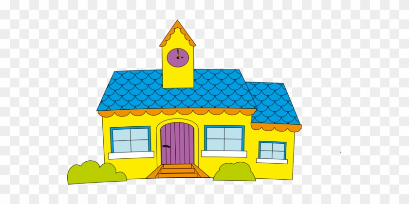 Elementary School Escuela Drawing School Bell - School Building Cartoon Png #1338158