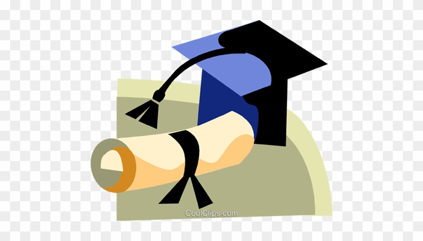 Graduation Cap And Diploma Royalty Free Vector Clip - Diploma #1338175