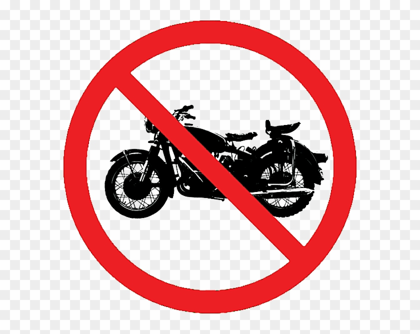 Clip Art Of A No Motorcycles Allowed Sign - No Guns T Shirt #1338194