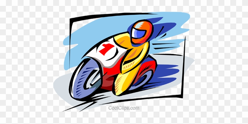 Racing Motorcycle Royalty Free Vector Clip Art Illustration - Racing Motorcycle Royalty Free Vector Clip Art Illustration #1338218