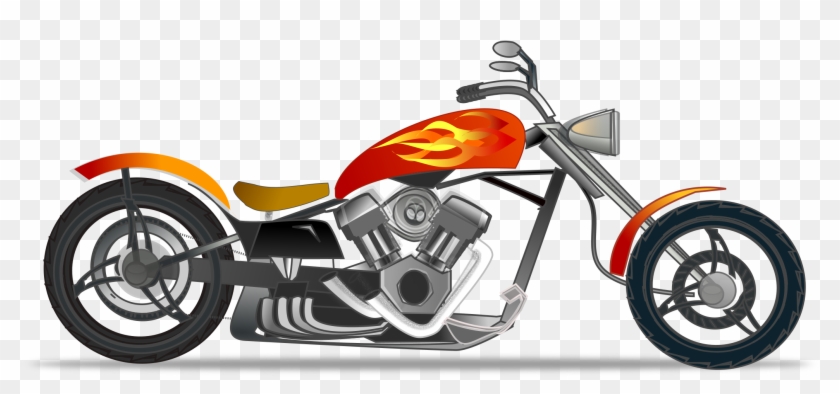 Clipart Car Motorcycle - Dibujos De Motos Chopper #1338219