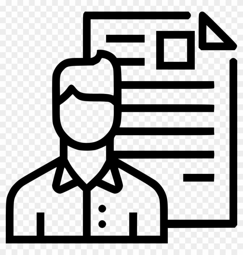 Man Resume Document Employee Shortlisted Portfolio - Website Visitor Icon #1338247