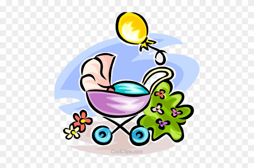 Baby Carriage/stroller Royalty Free Vector Clip Art - Clip Art #1338261