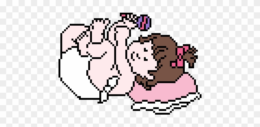 Baby Girl Holding Rattle - Baby Girl Holding Rattle #1338270