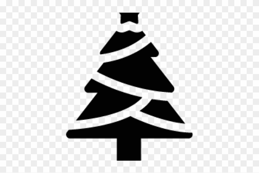 Christmas Tree Silhouette Vector Png #1338332