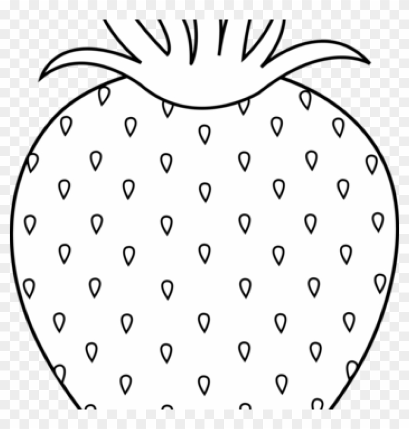 Strawberry Clipart Black And White Strawberry Clipart - Gotas Cuaderno De Malla De Puntos: Volume 5 (barcelona) #1338350