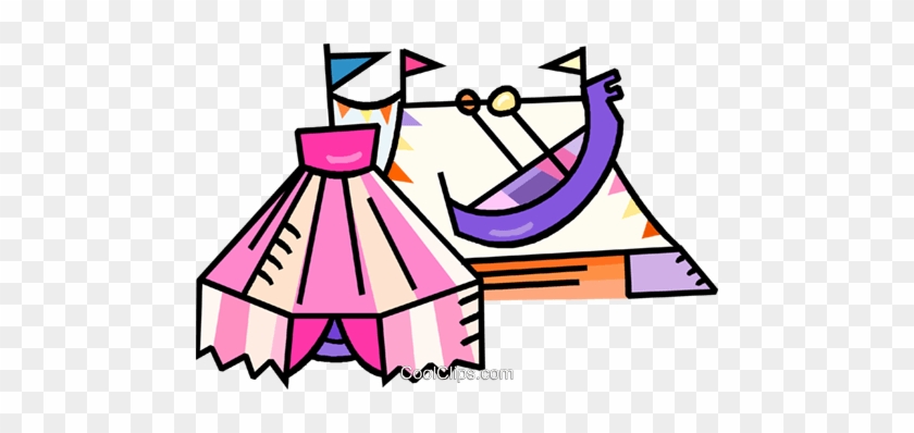 Circus Tent Royalty Free Vector Clip Art Illustration - Tent #1338366