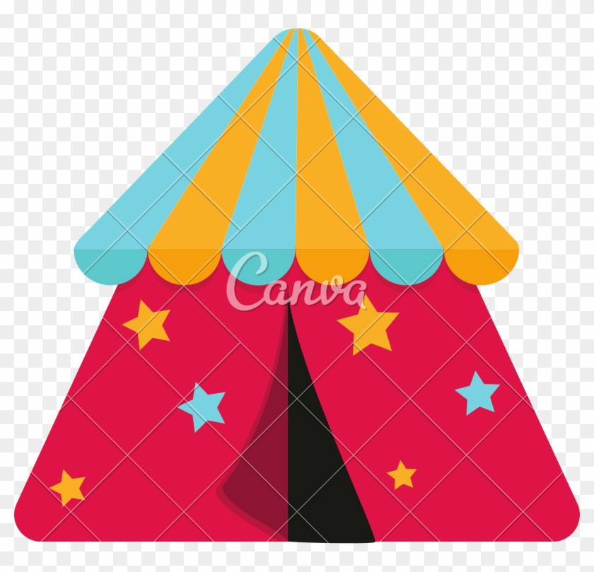 Colorful Circus Tent Vector - Military Thank You Cards #1338382