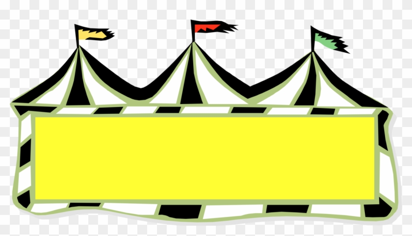 Vector Illustration Of Circus Tent Traditional 'big - Carnival Tent #1338386
