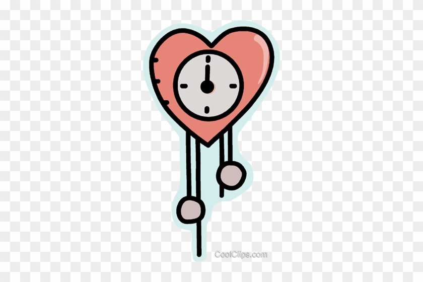 Valentines Day Clock Royalty Free Vector Clip Art Illustration - Student #1338500