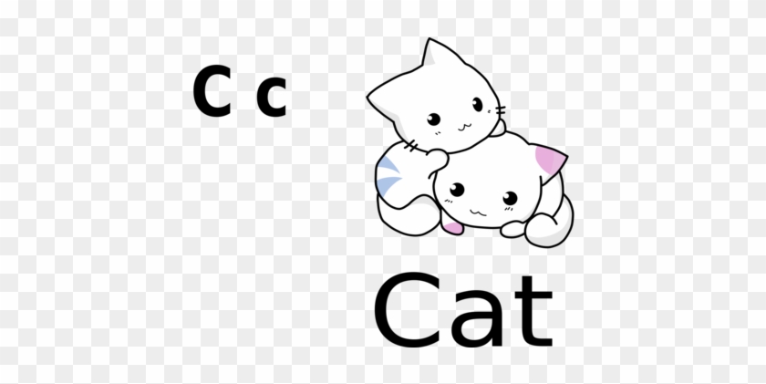 Cat Computer Icons Line Art Drawing Black And White - Two Adorable Baby Kittens Cuddle Together Silver Finish #1338597