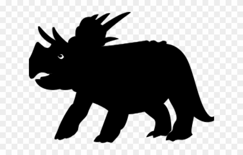 Triceratops Silhouette Clip Art #1338846