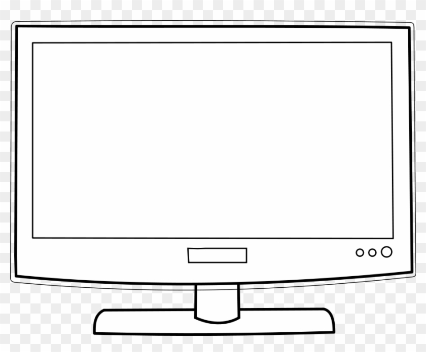 Clipart Of Television Black And White #1338850