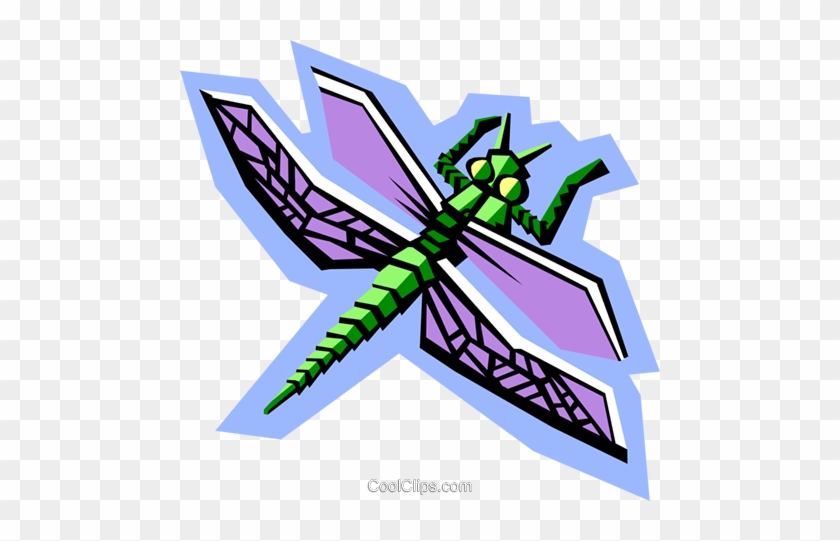 Stylized Dragonfly Royalty Free Vector Clip Art Illustration - Illustration #1338934