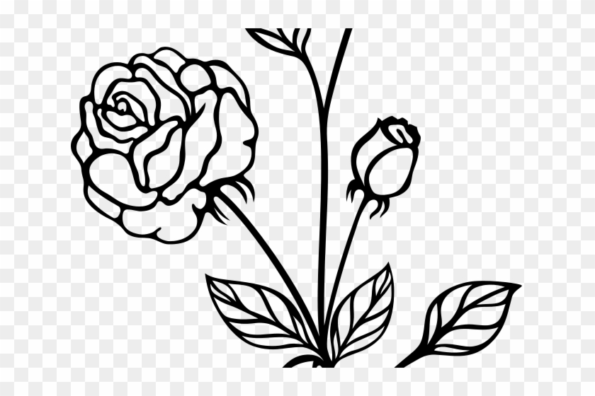 White Rose Clipart Phool - Flower Clipart Black And White Transparent #1338937