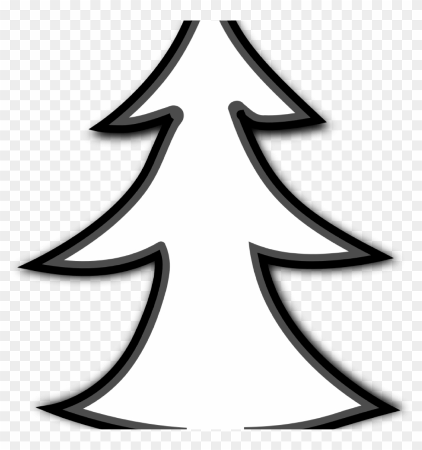 Tree Clipart Outline Clip Art Tree Outline Clipart - Black Christmas Tree Clipart #1339135