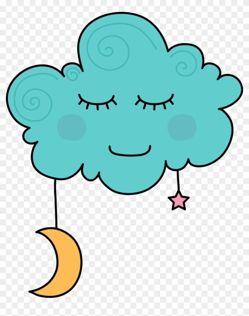 Dreaming Clipart Cloud Cartoon - Sleeping Clouds Clipart #1339155