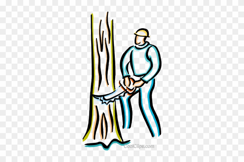Chainsaw Clipart Tree Cutting - Man Cutting Down Trees #1339163