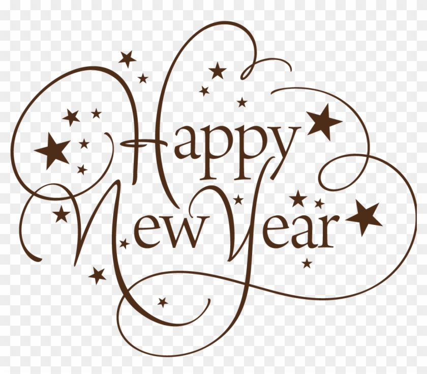 Happy New Year Png With Thin Text Transparent Png Stickpng - Happy New Year Png #1339174