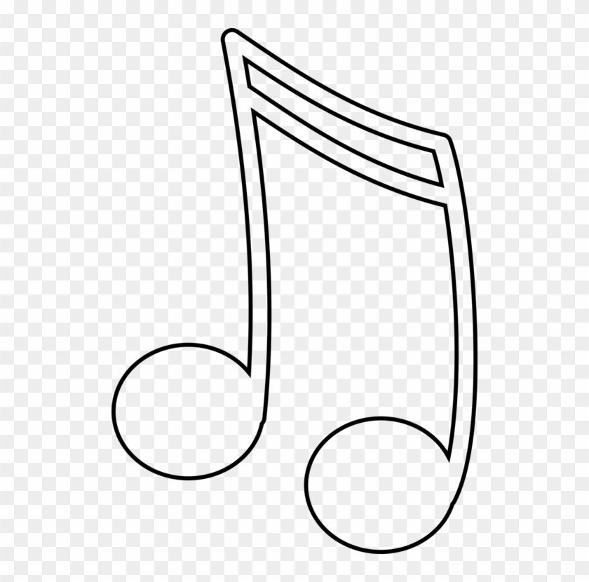 Musical Note Sixteenth Note Art Free Music - Music Notes Clipart Outline #1339177