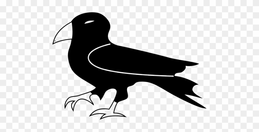Bird,animals,beak,black - อีกา Black And White Clipart #1339266