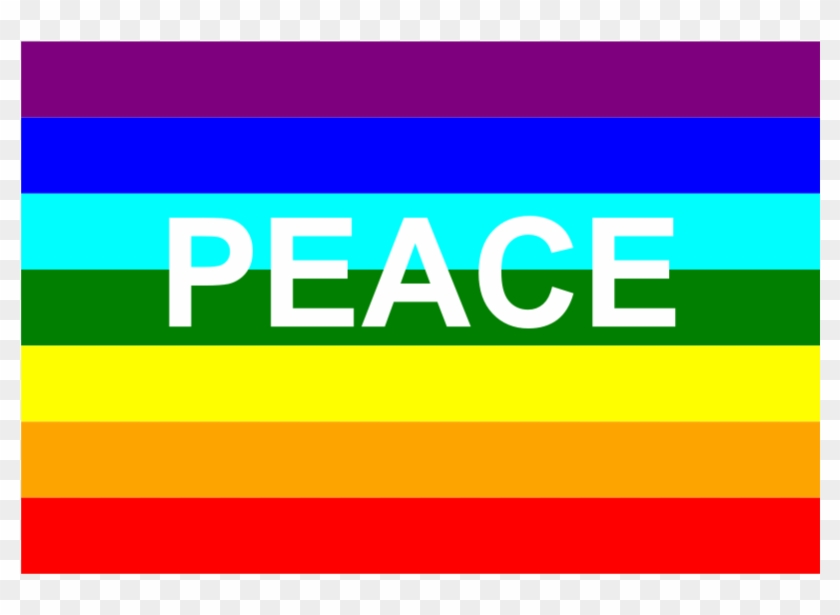 Free Vector Italian Peace Flag Clip Art - Rainbow Flag Peace Symbol #1339274