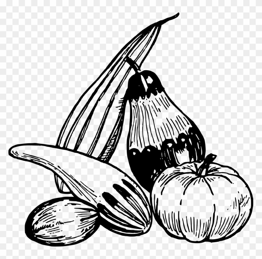 Vegetable Drawing Fruit Line Art Eggplant - Vegetables Line Art #1339319