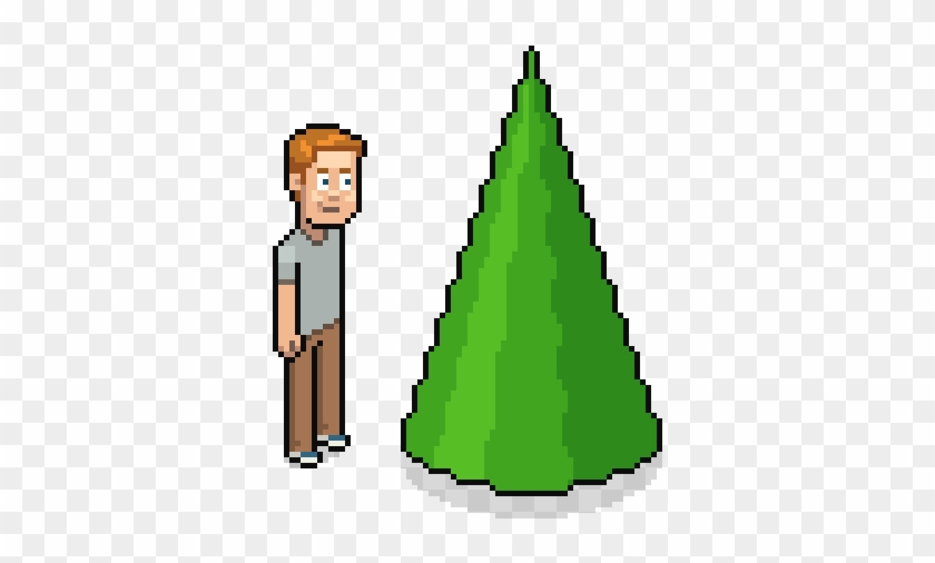 11-tree - Pixel Art Cone Shape #1339345