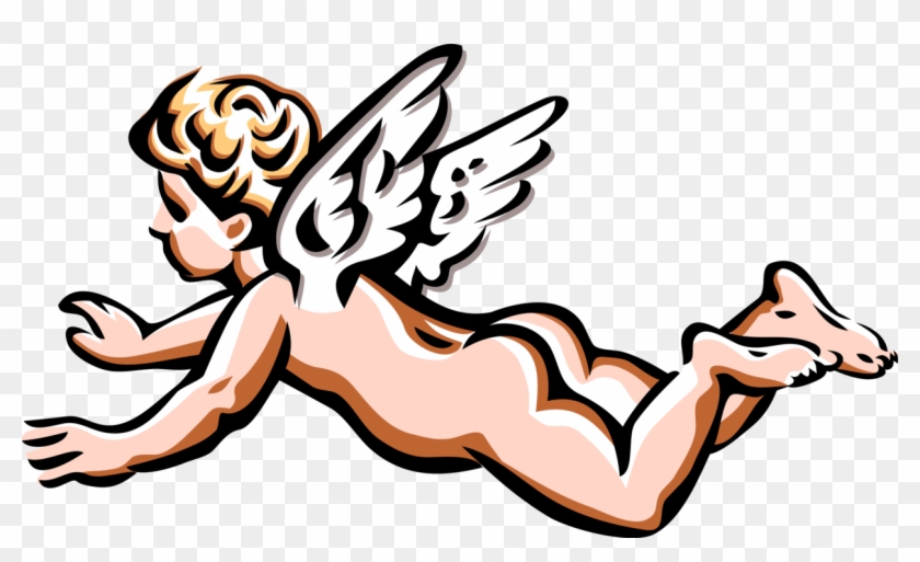 Vector Illustration Of Angelic Spiritual Cherub Angel - Cherubs #1339384