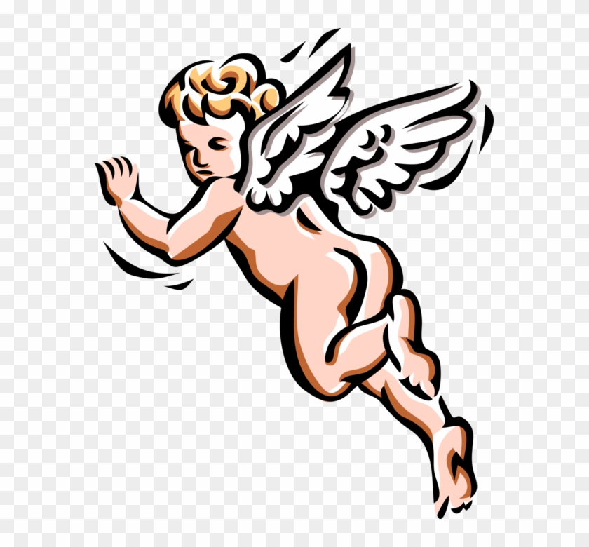 Vector Illustration Of Angelic Spiritual Cherub Angel - Vector Illustration Of Angelic Spiritual Cherub Angel #1339397