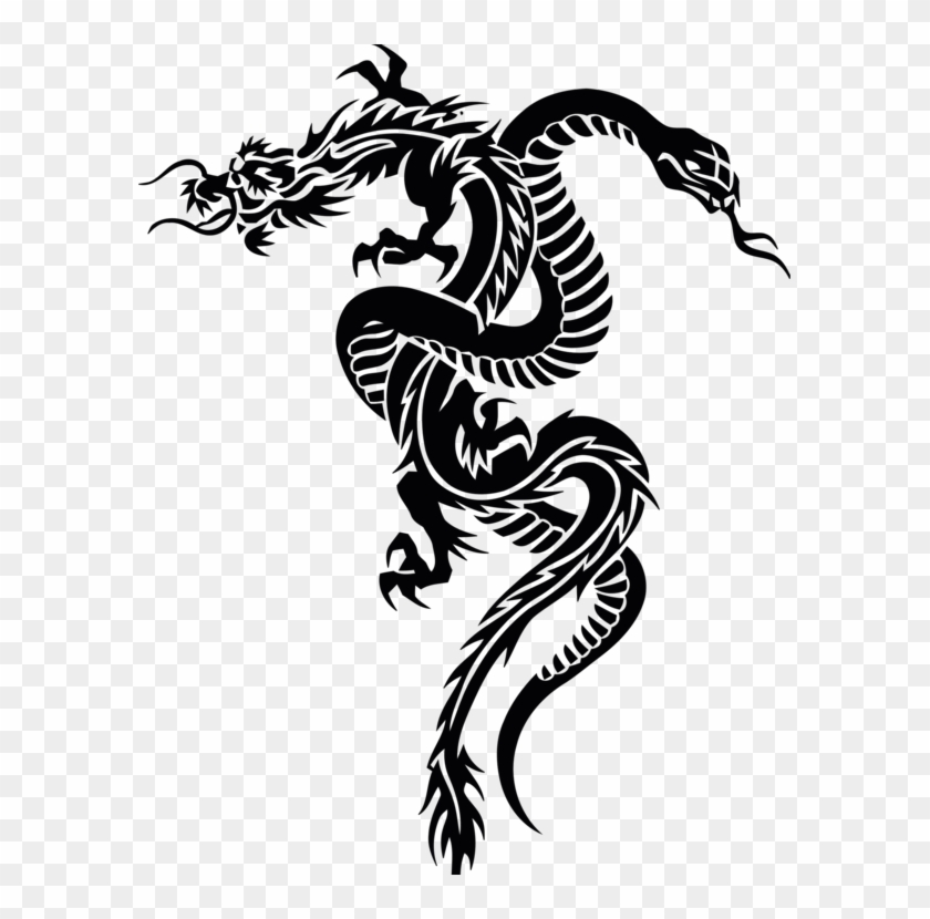 All Photo Png Clipart - Chinese Dragon And Snake Tattoo #1339409