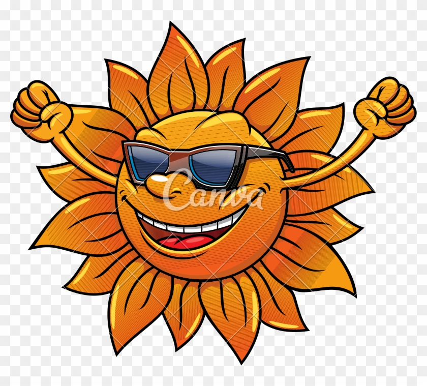 Fun Loving Tropical Sun In Sunglasses - Sole Con Gli Occhiali #1339470