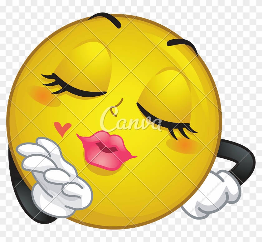 Emoticon With Flying Kiss - Smile Symbol #1339644