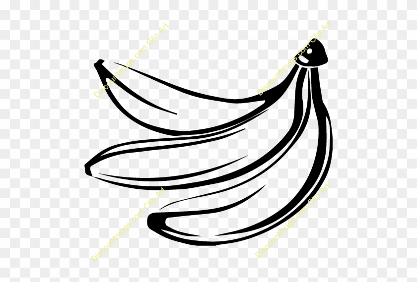 Bananas Silhouette Clipart Banana - Banana Vector Black And White #1339786