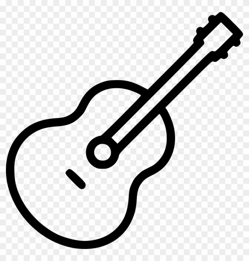 Acoustic Guitar Music Instrument Audio Sound Comments - Guitar Line Art #1339824