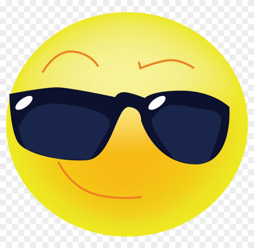 Cool Sunglasses Emoji Clip Art - Emoji Cool Face Png #1339882