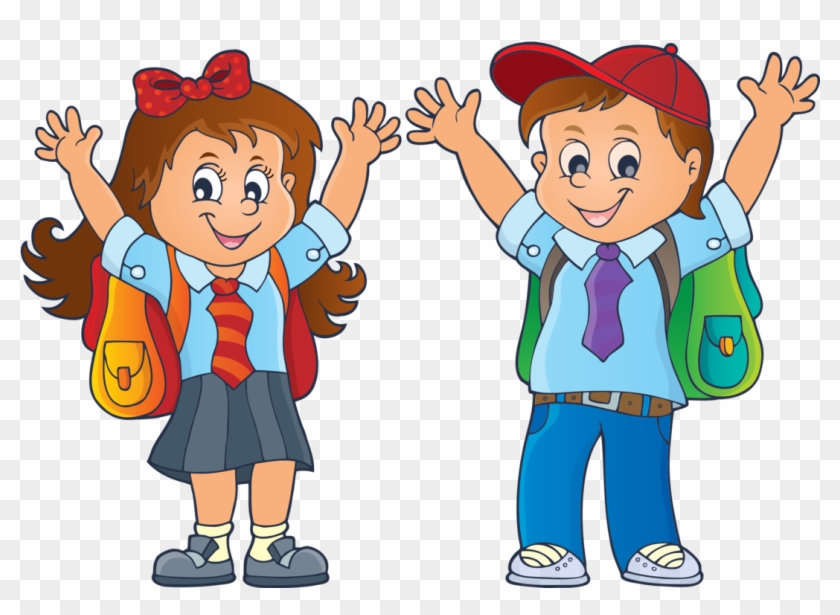 Drawing Poster Art - School Uniform Cartoon #1339890