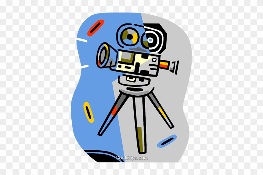 Movie Cameras Royalty Free Vector Clip Art Illustration - Vector Camaras De Cine #1339957