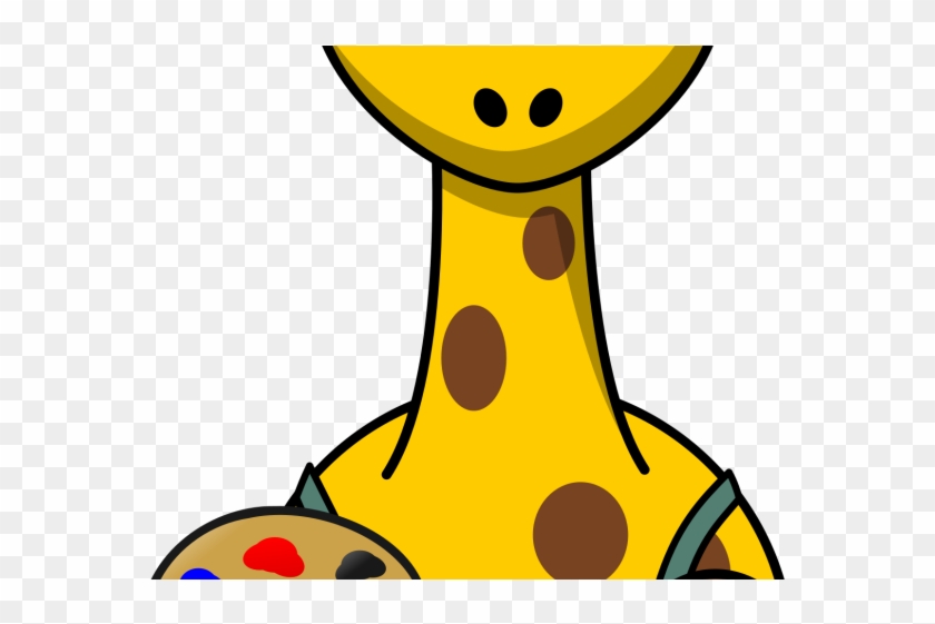Painting Clipart Animal Painting - Cartoon Giraffe #1340183