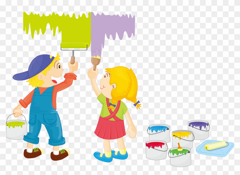 Illustration Painted Children Transprent - Painting Children #1340184